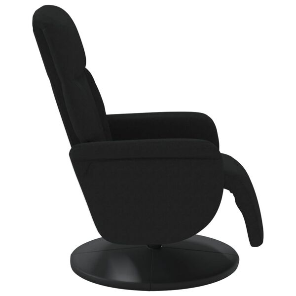 vidaXL Fauteuil inclinable avec repose-pied noir velours