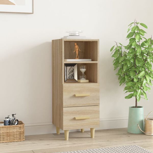 vidaXL Buffet Chêne sonoma 34,5x34x90 cm Bois d'ingénierie