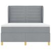 vidaXL Lit &agrave; ressorts avec matelas gris fonc&eacute; 90x190 cm Gris clair