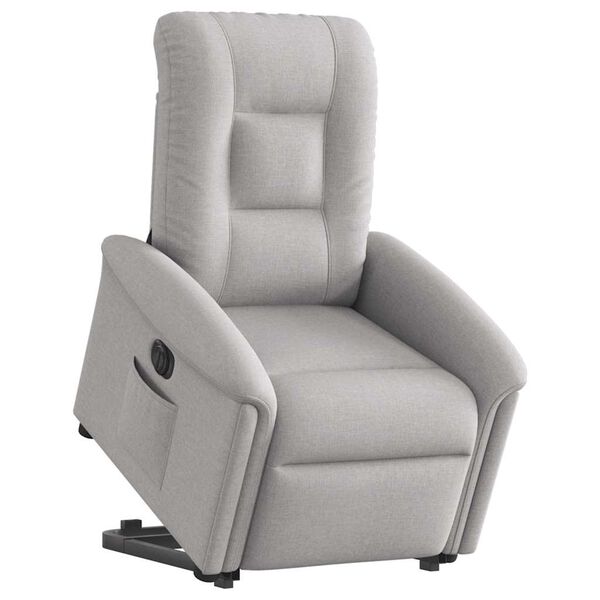 vidaXL Fauteuil inclinable électrique gris nuage tissu