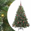 vidaXL Sapin de No&euml;l artificiel avec 150 LED Vert 120 cm PE et PVC