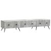 vidaXL Meuble TV Gris b&eacute;ton 147 x 34,5 x 30 cm Bois d'ing&eacute;nierie