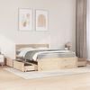 vidaXL Lit avec tiroirs et matelas 140x200 cm bois massif de pin
