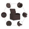vidaXL Fauteuil inclinable &eacute;lectrique marron fonc&eacute; tissu
