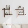 vidaXL &Eacute;tag&egrave;res murales 2pcs ch&ecirc;ne marron 50x12x50cm bois d'ing&eacute;nierie