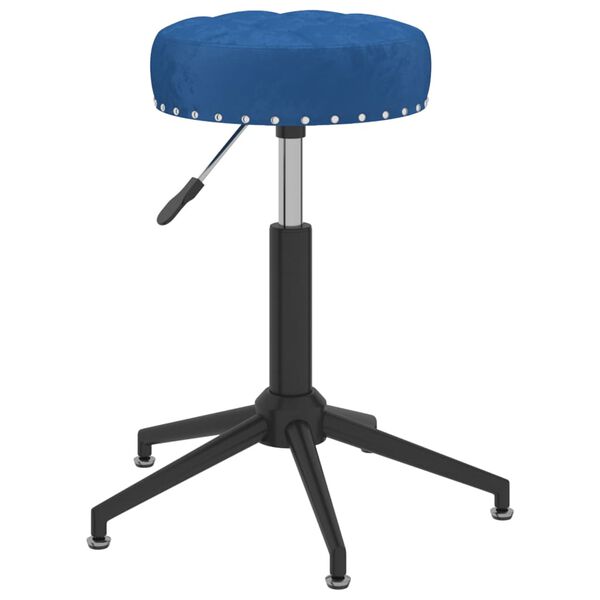 vidaXL Chaises pivotantes &agrave; manger lot de 4 bleu velours