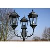 vidaXL Lampadaire de jardin 3 bras 230 cm Vert foncé/Noir Aluminium