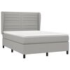 vidaXL Sommier &agrave; lattes de lit avec matelas Gris clair 140x190cm Tissu
