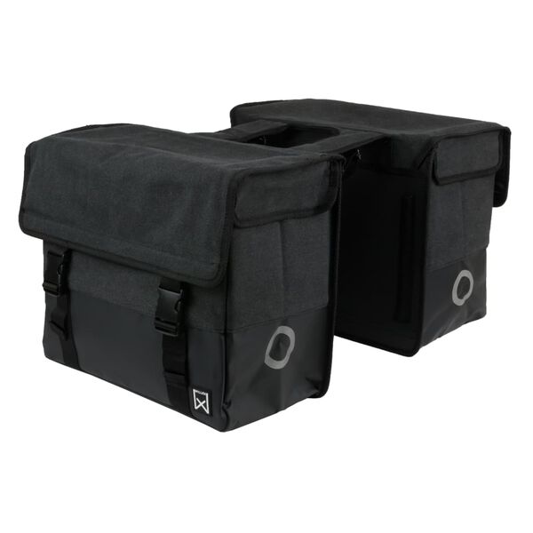 Willex Sacoches de v&eacute;lo 57 L Noir mat et noir