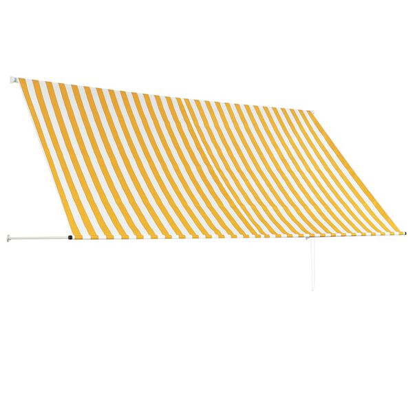 vidaXL Auvent r&eacute;tractable 300x150 cm Jaune et blanc