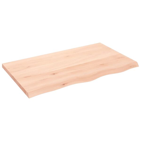 vidaXL Dessus de table 100x60x(2-4) cm bois de ch&ecirc;ne massif non trait&eacute;