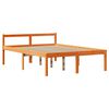 vidaXL Lit bibliothèque sans matelas cire marron 135x190cm bois massif