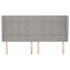 vidaXL T&ecirc;te de lit avec oreilles Gris clair 163x23x118/128 cm Tissu
