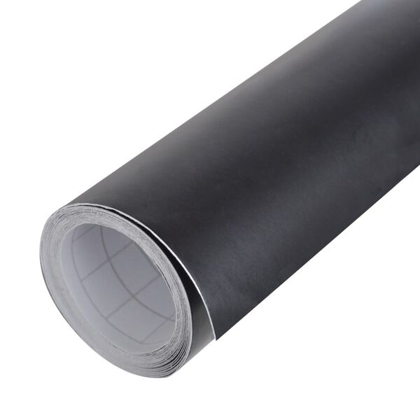 vidaXL Film pour Voiture Noir Mat 500x152 cm &Eacute;tanche Pose Sans Bulles