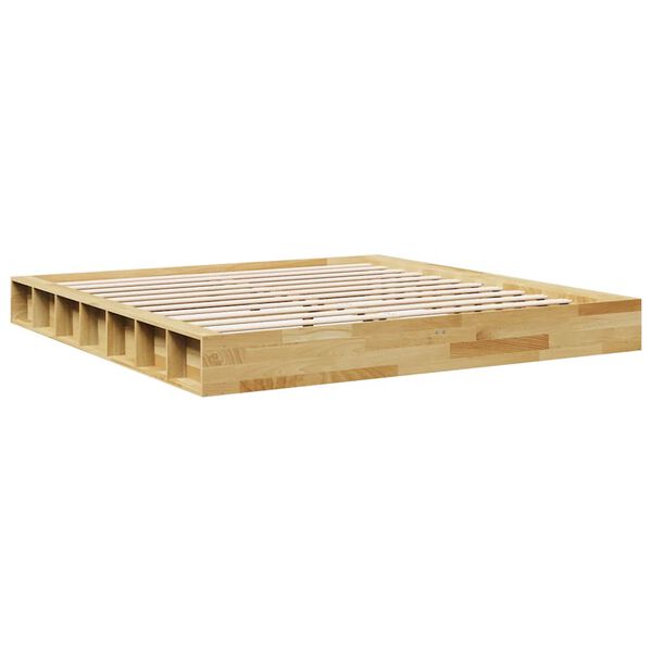 vidaXL Cadre de lit sans matelas 180x200 cm bois massif de ch&ecirc;ne