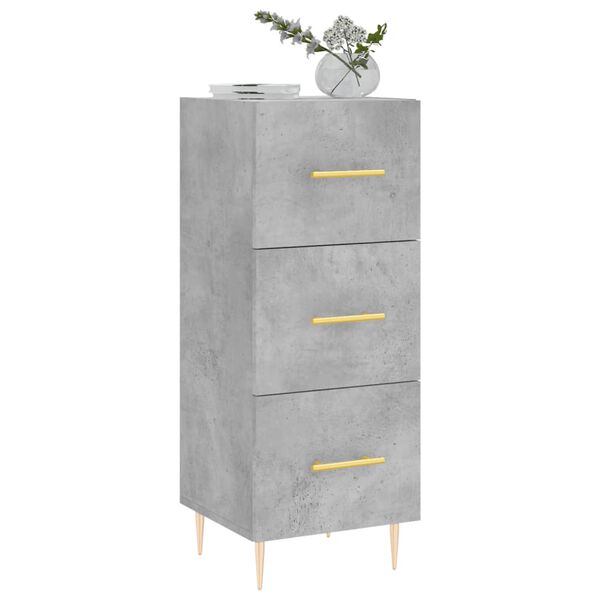 vidaXL Buffet Gris b&eacute;ton 34,5x34x90 cm Bois d'ing&eacute;nierie