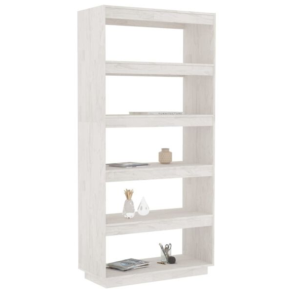 vidaXL Biblioth&egrave;que/S&eacute;parateur de pi&egrave;ce Blanc 80x35x167 cm Pin massif