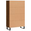 vidaXL Buffet haut chêne marron 69,5x31x115 cm bois d'ingénierie