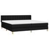 vidaXL Sommier &agrave; lattes de lit avec matelas Noir 200x200 cm Tissu
