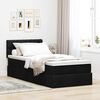 vidaXL Cadre de lit ottoman avec matelas noir 80x200 cm tissu