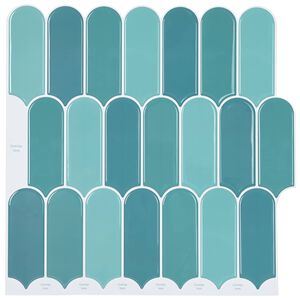 vidaXL Carreau en Plume 50 pcs Bleu 30 x 30 cm Polyur&eacute;thane et PET