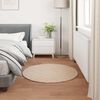 vidaXL Tapis en Fourrure Synth&eacute;tique de Lapin Olite Taupe &Oslash; 80 cm