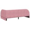 vidaXL Cadre de lit d'angle avec matelas 2 pcs Rose Velours