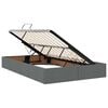 vidaXL Lit avec rangement et matelas Gris fonc&eacute; 120 x 190 cm tissu