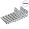 vidaXL Cl&eacute; hexagonale 12 pi&egrave;ces Argent&eacute; 32 x 86 mm Acier
