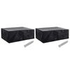 vidaXL Housses de salon de jardin 2 pcs 8 &oelig;illets 242x162x100 cm