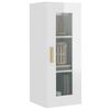 vidaXL Armoire murale suspendue Blanc brillant 34,5x34x90 cm