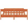 vidaXL Cadre de lit sans matelas cire marron 200x200cm bois pin massif