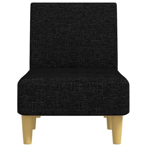 vidaXL Chaise longue noir tissu