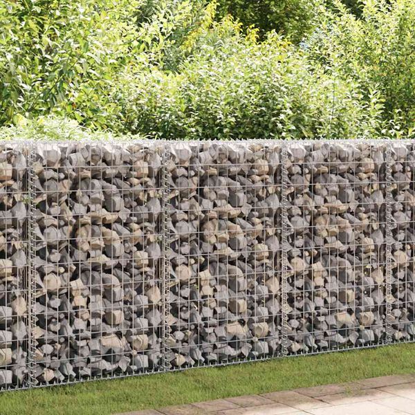 vidaXL Mur en gabion avec couvercles Acier galvanis&eacute; 60x30x100 cm