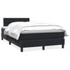 vidaXL Sommier &agrave; lattes de lit avec matelas noir 120x210 cm velours