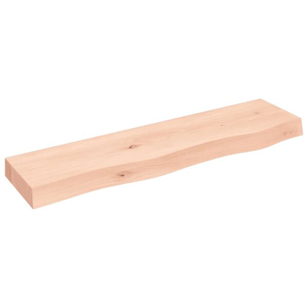 vidaXL &Eacute;tag&egrave;re murale 80x20x6 cm bois de ch&ecirc;ne massif non trait&eacute;