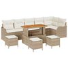 vidaXL Ensemble de canap&eacute; de jardin 10 pcs Beige polyrotin