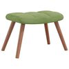 vidaXL Chaise &agrave; bascule avec repose-pied Vert clair Velours