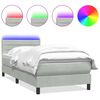 vidaXL Sommier &agrave; lattes de lit et matelas et LED gris clair 80x210 cm