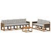 vidaXL Ensemble de canap&eacute;s d'ext&eacute;rieur 8 pcs Naturel et gris clair