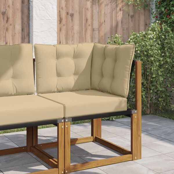 vidaXL Coussin de canap&eacute; d'ext&eacute;rieur 3 pcs Beige Polyester