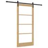 vidaXL Porte coulissante ORKDAL Naturel et Noir 93 x 202 cm