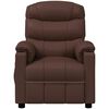 vidaXL Fauteuil de massage électrique Marron Similicuir
