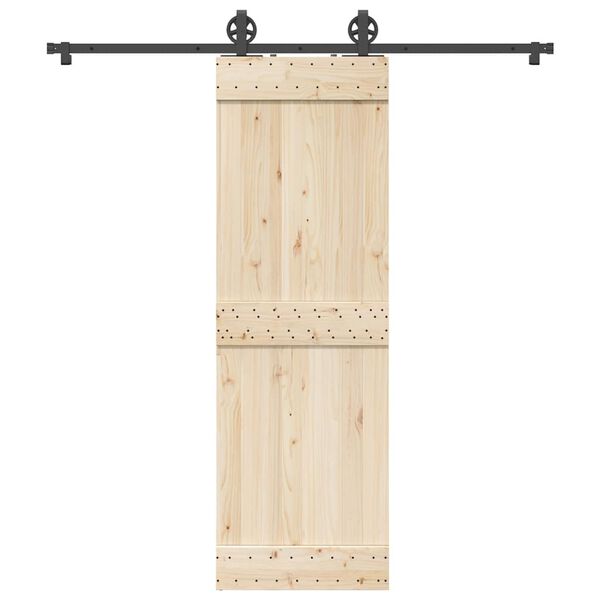 vidaXL Kit de quincaillerie de porte coulissante 200 cm Acier Noir