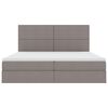 vidaXL Lit avec rangement et matelas Taupe 200 x 200 cm Polyester