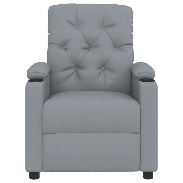 vidaXL Fauteuil inclinable Gris clair Tissu