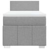 vidaXL Sommier à lattes de lit avec matelas gris clair 80x200 cm tissu
