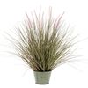 Emerald Herbe Pennisetum artificielle 58 cm en pot en zinc