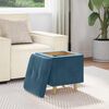 vidaXL Pouf de rangement avec coussin Bleu 40 x 40 x 45 cm Velours