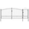 vidaXL Porte de Jardin WOERDEN 200 x 500 cm Verrouillable Acier Gris